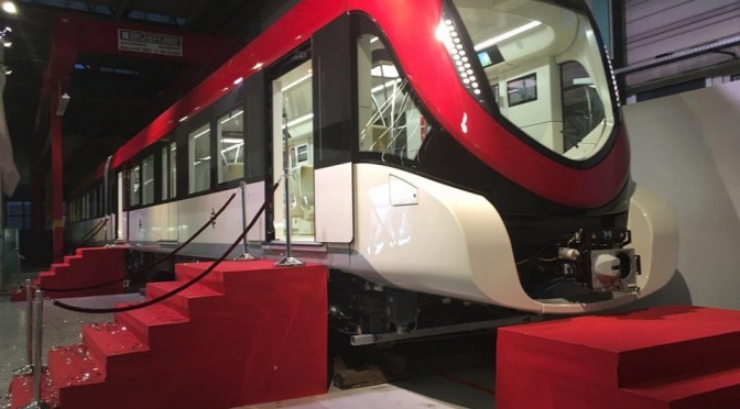 Первые вагоны поезда метрополитена Эр-Рияда
